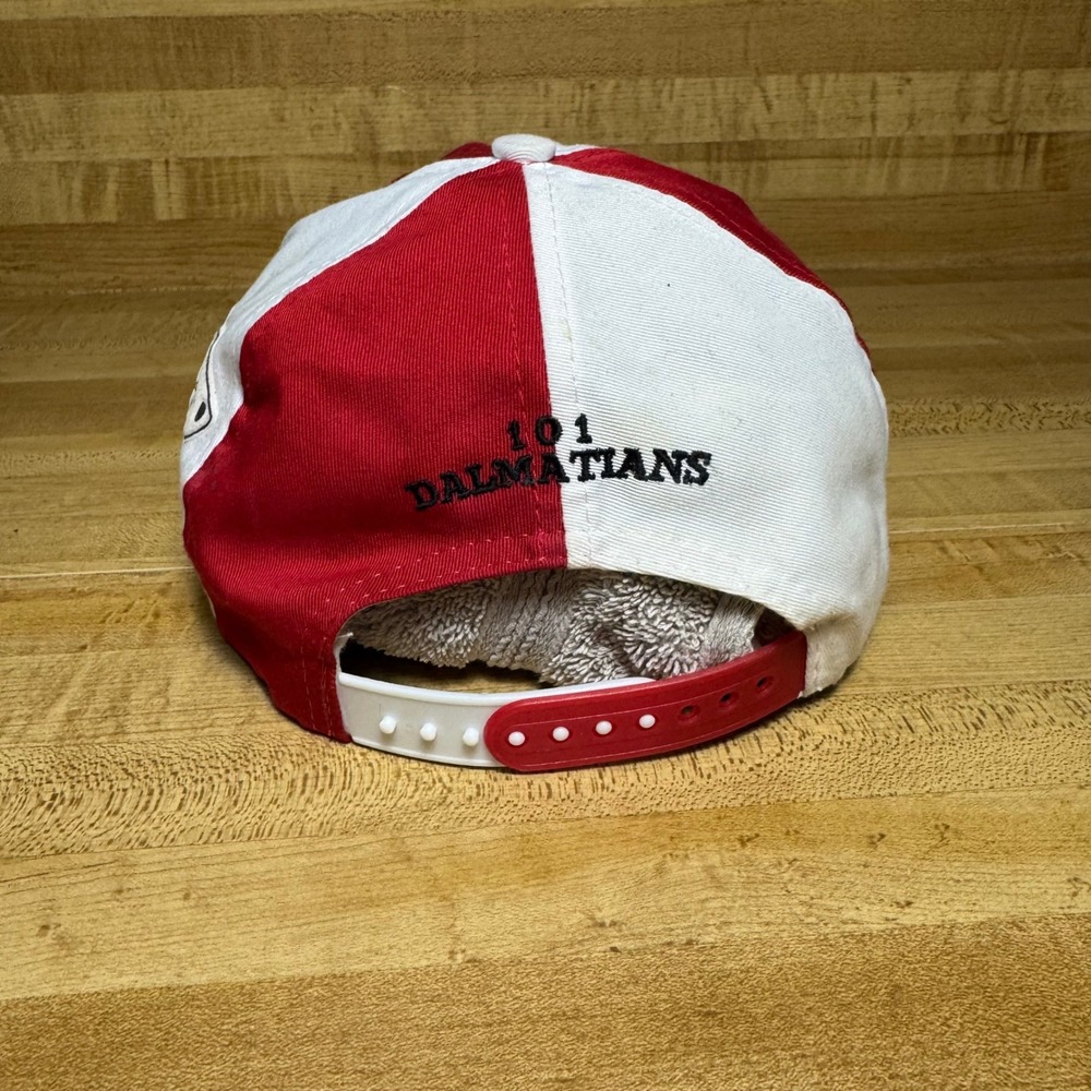 Vintage Disney 101 Dalmatians Kids Snapback Hat Red White Goofy Hat Co Puppy - Picture 3 of 6